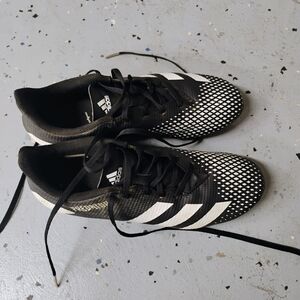 Adidas Men's Black and White Soccer Shoes